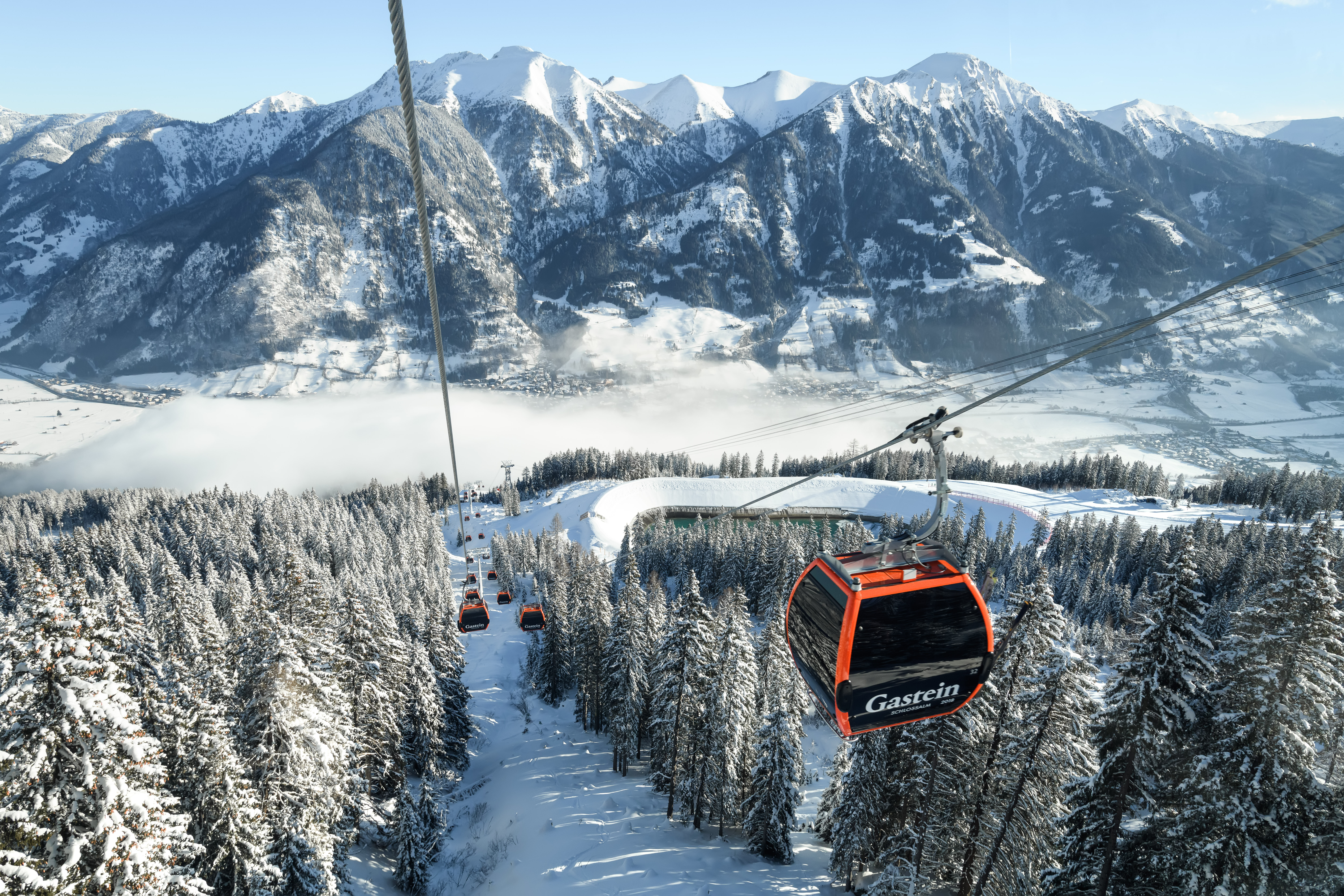 Bad Gastein ski resort background