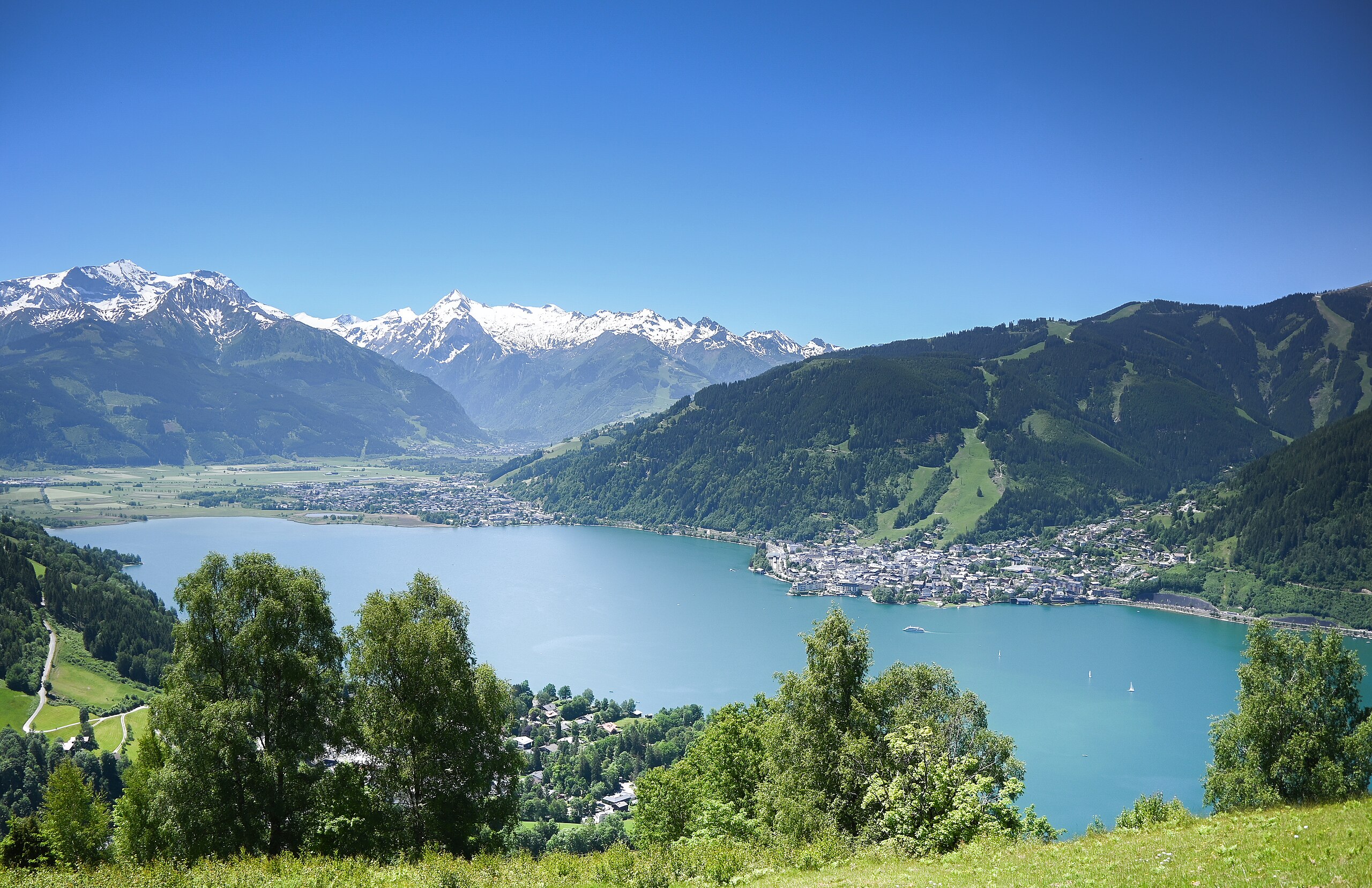 Zell am See ski resort background